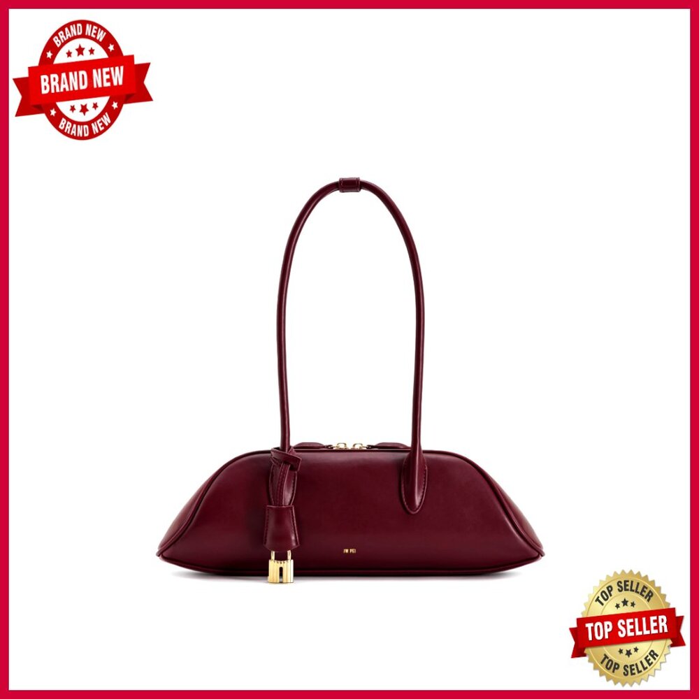 Vegan Leather Shoulder Bag Satchel With Gold Hardware